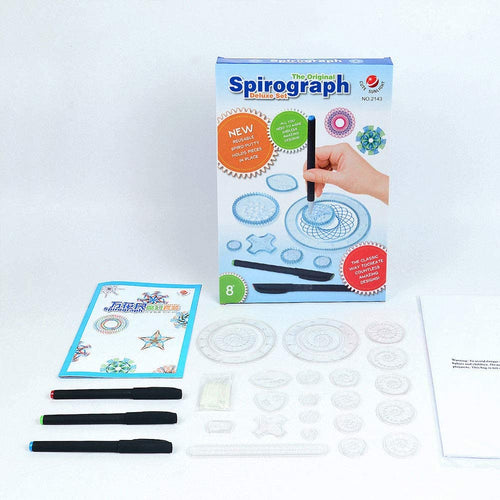 Spirograph Deluxe Art Set – 19-Wheel Spiral Drawing Kit for Kids