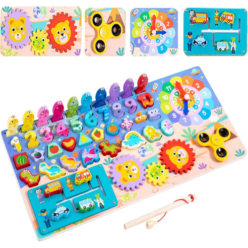 Multifunctional Logarithm Board Game – 8-in-1 Wooden Learning Toy for Kids