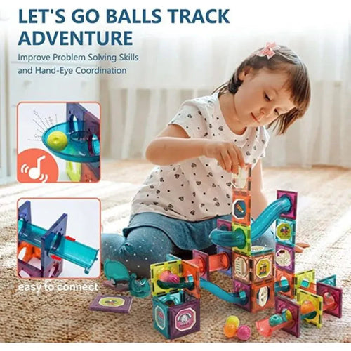 Magic Magnetic Blocks – 56-Piece Building Set with Slides & Tunnels