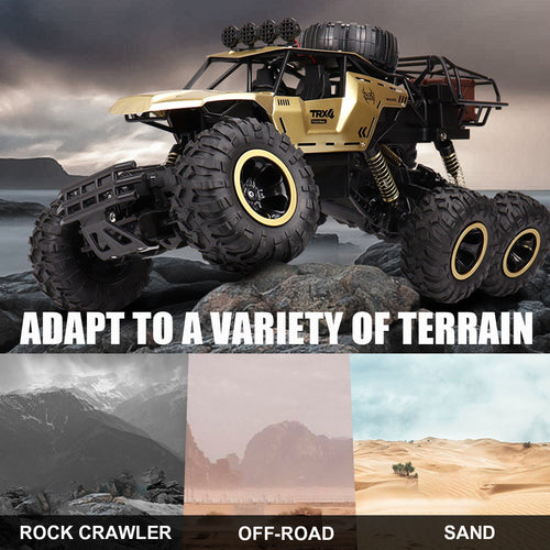 2.4GHz RC 6-Wheel Off-Road Monster Truck with Rechargeable Battery β Double Motor