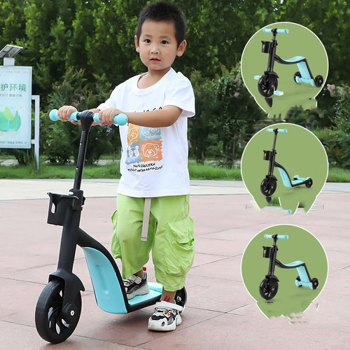 2-in-1 Kids Tricycle Scooter Convertible Balance Bike for Children