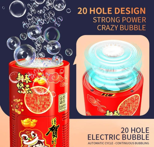 20 Hole Automatic Bubble Machine for Kids β LED Lights & Sound (333-23)