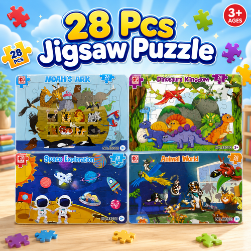 28 Pcs Wooden Educational Jigsaw Puzzle for Kids