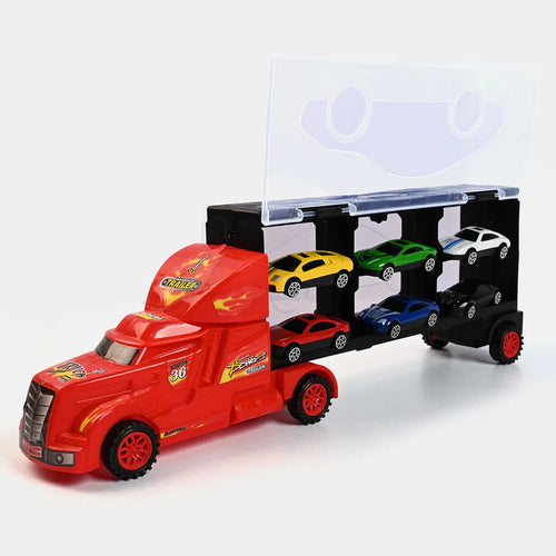 Hot Wheels Mobile Garage Transport Truck with 6-Car Storage
