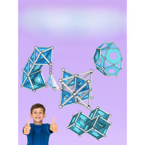 3D Magnetic Sticks & Balls Building Set – 66 Pcs