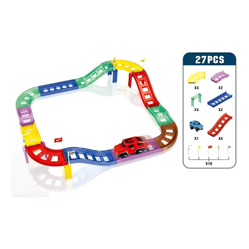 Magnet Tracks Car – 47 Pcs Magnetic Roller Coaster Set