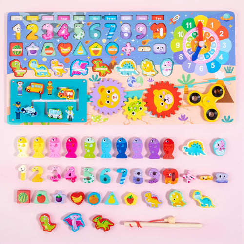 Multifunctional Logarithm Board Game – 8-in-1 Wooden Learning Toy for Kids