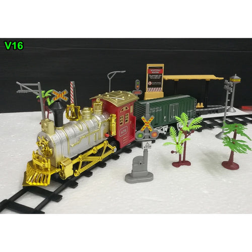 Classic Train Track Set with Light, Sound & Smoke Effects