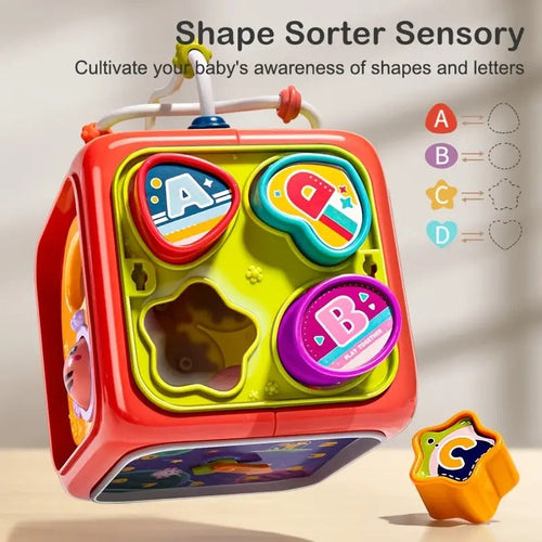 6-in-1 Montessori Activity Cube for Toddlers