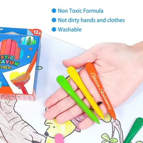Triangular Grip Crayons Set for Kids – 18 Colors
