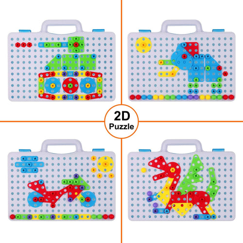 STEM Magnetic Creative Puzzle 4-in-1 Briefcase Set (193 Pcs)
