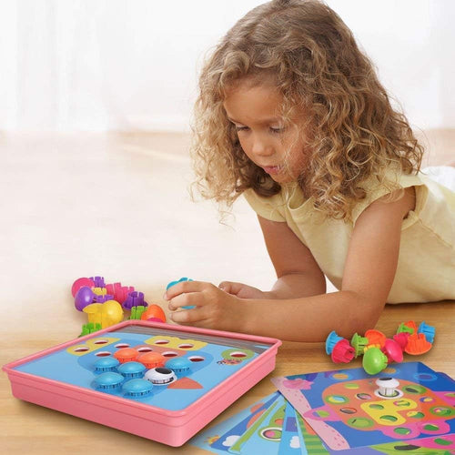 Button Art Pattern Board Set for Kids