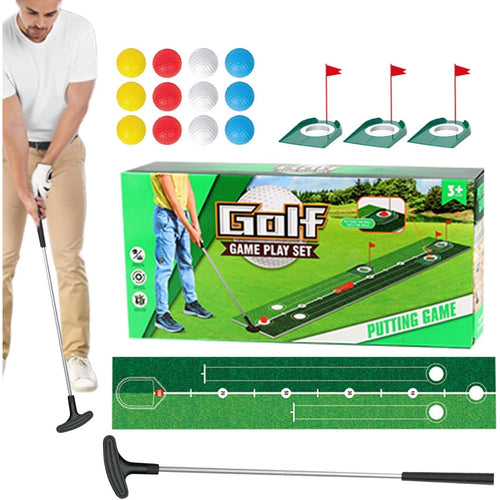 Kids Golf Play Set with 2-Meter Putting Mat & Flag Targets