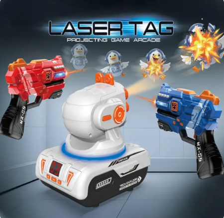 2-in-1 Kids Laser Tag Gun & Projecting Game Arcade | Safe Infrared Shooting Toy