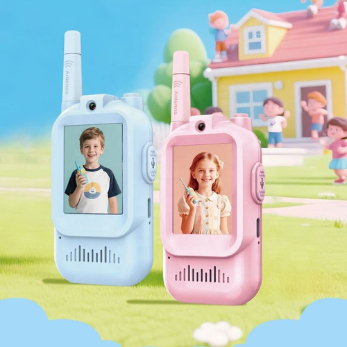 2pcs Kids Video Walkie Talkie with Screen | Rechargeable 2-in-1 Video Intercom Toy
