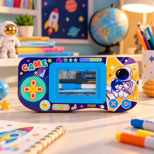3D Metal Pencil Box for Kids – Dinosaur & Astronaut Design