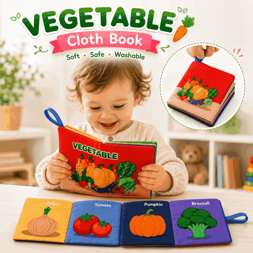 3D Early Education Cloth Book for Kids – Soft Fabric Animal Learning Book