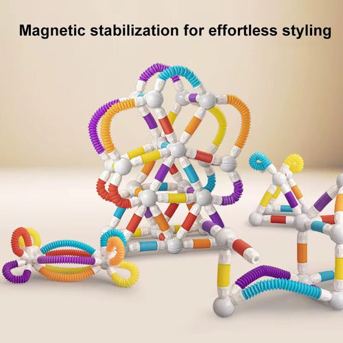 Flexible Magnetic Tube Building Blocks (36 Pieces)