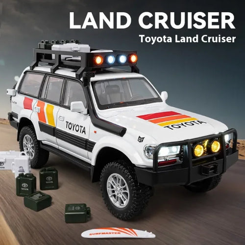 Toyota Land Cruiser LC80 1:24 Diecast Model Car – Pull-Back with Light & Sound