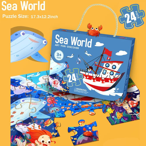 24 Pcs Art Puzzle for Kids – Educational Jigsaw Puzzle Set
