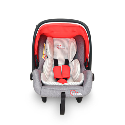 Baby Carry Cot 2-in-1 Car Seat & Rocker with Fabric Seat – Red