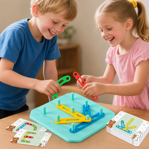 Geometric Shape Puzzle Toy – STEM Learning Board for Kids