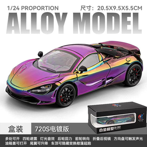 McLaren 720S Crystal Color Diecast Model Car – 1:24 Scale