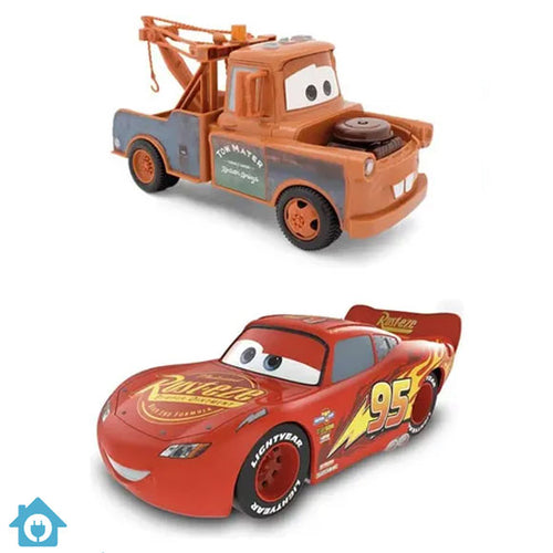 Lightning McQueen & Mater Friction Toy Car Set – Push & Go Racing Duo