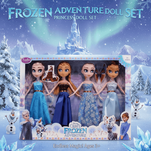 Frozen Dolls 4-in-1 Set – Elsa, Anna, Kristoff & Olaf
