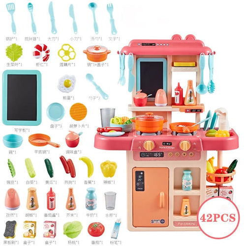 42-Piece Kitchen Set for Kids – Spray, Light & Sound Playset