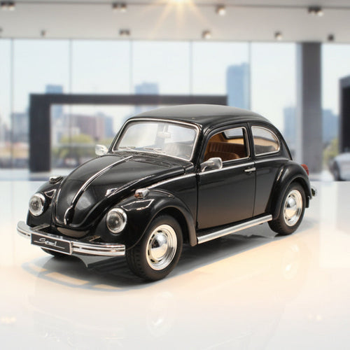 Volkswagen Beetle Diecast Car – Black with Light & Sound