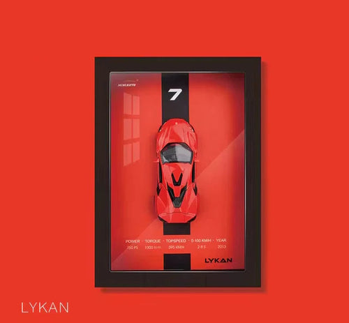 1:32 Diecast Lykan Hypersport Model Car in 3D Photo Frame