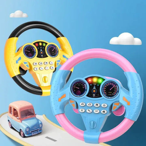 Multifunctional Steering Wheel Toy for Kids with Lights & Music