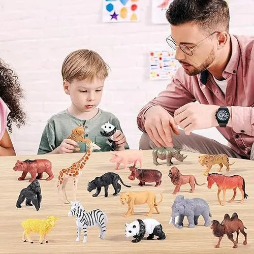 Realistic Animal Figures Set Toy for Kids – Wild Animals, 6 Pcs