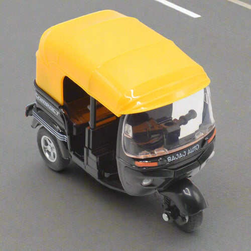 Diecast Mini Rickshaw Toy – Pull-Back with Music & Sleek Finish