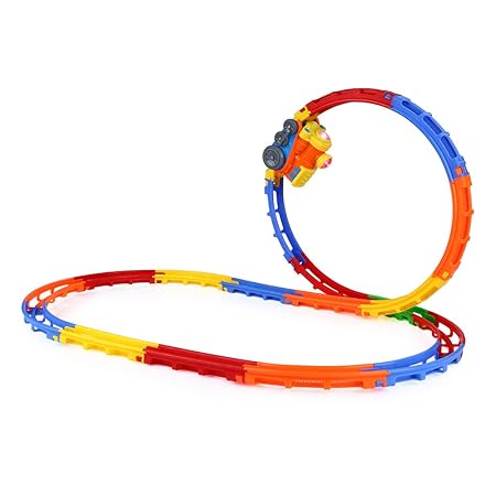 Electric Train Track Set with Lights & Sound – Motorized Railway Toy