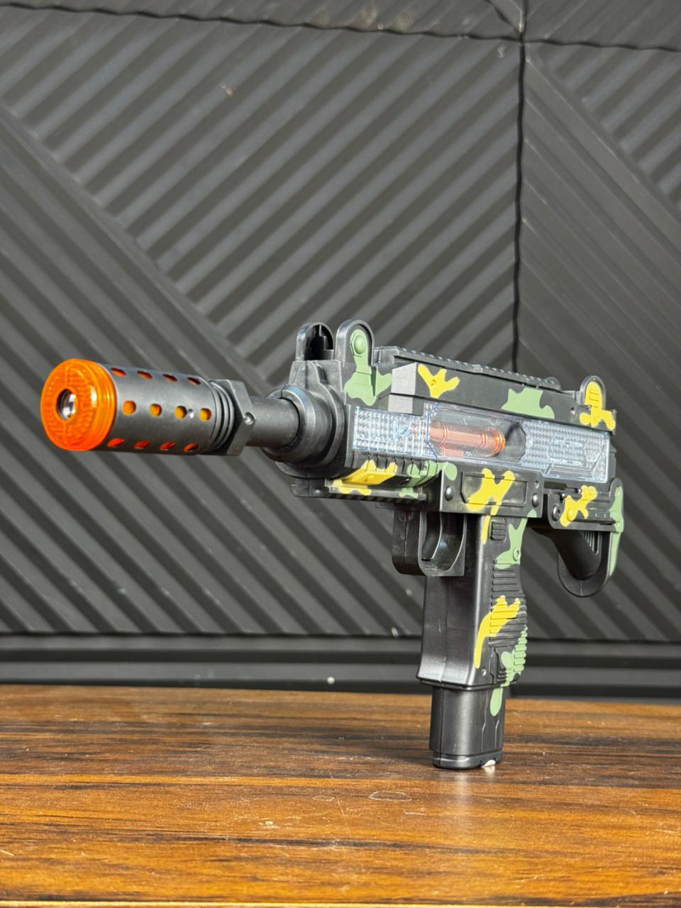 Kids military camouflage toy gun with lights - safe no bullets