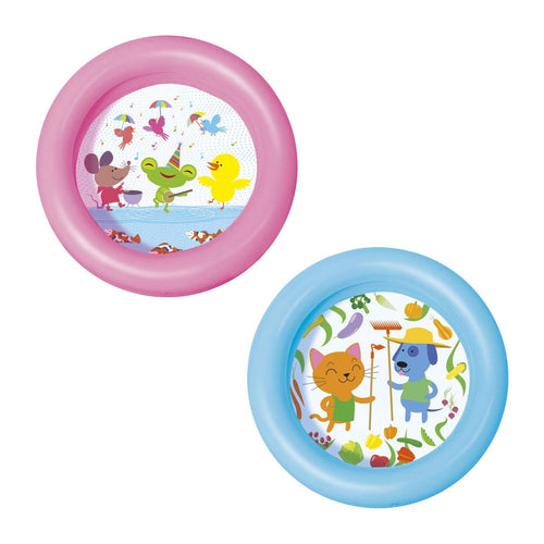 BESTWAY Kids 2 Ring Paddling Pool 2ft x 6in | Inflatable Mini Splash Pool