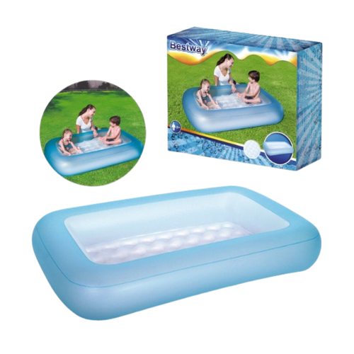 Bestway AquaBabe Inflatable Baby Pool with Soft Bottom β 65" x 41" x 10" (51115)