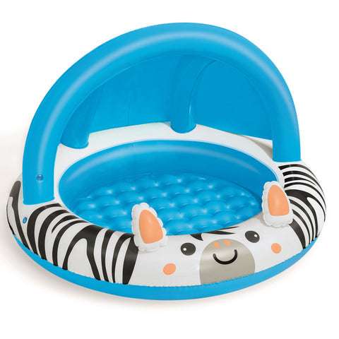 BESTWAY Baby Sun Shaded Pool 3ft 2in x 2ft 2in | Inflatable Infant Splash Pool