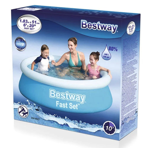 BESTWAY Expansion Pool Set for Kids 6ft x 1ft 8in | Above Ground Splash Pool
