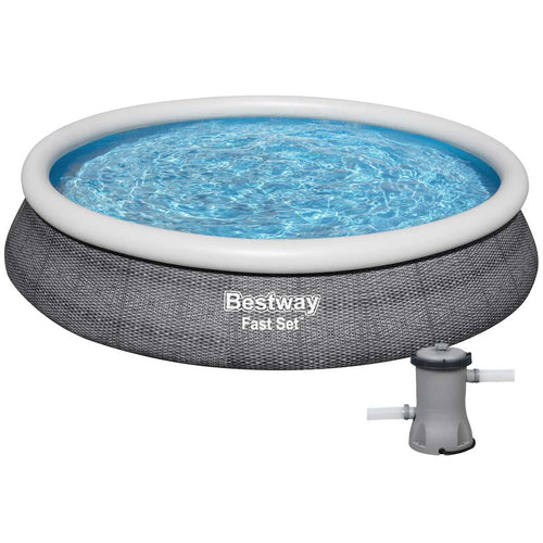 BESTWAY Foldable Self-Supporting Round Pool 12ft x 2ft 6in | Easy Setup Family Pool