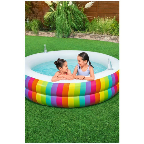 BESTWAY Rainbow Dream Kids Pool 6ft 9in x 6ft 9in x 1ft 8in | Inflatable Splash Pool