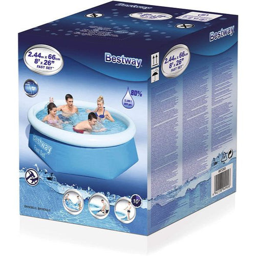 BESTWAY Round Ground Pool for Kids 12ft x 2ft 6in | Above Ground Family Pool