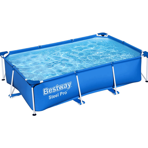 BESTWAY Steel Pro Rectangular Pool 8ft 6in x 5ft 6in x 2ft | Above Ground Family Pool