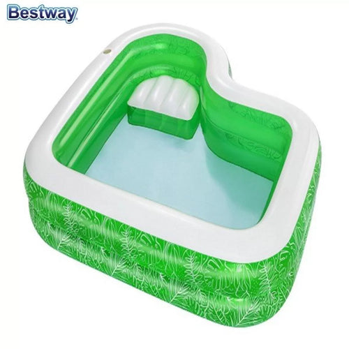 BESTWAY Tropical Family Paradise Pool 7ft 7in x 7ft 7in x 1ft 8in | Inflatable Family Pool