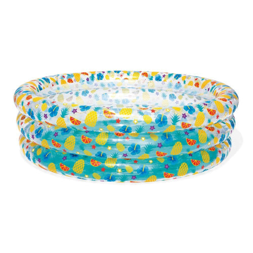 BESTWAY Tropical Life 3 Ring Kids Pool 5ft 7in x 1ft 9in | Inflatable Splash Pool
