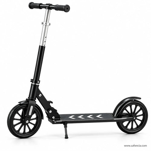 Black Big Wheel Foldable Kick Scooter for Kids