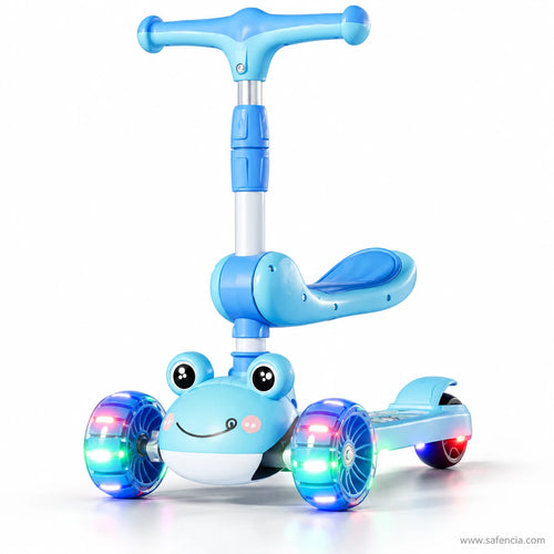Blue Frog Kids Seat Scooter with LED Wheels & Music