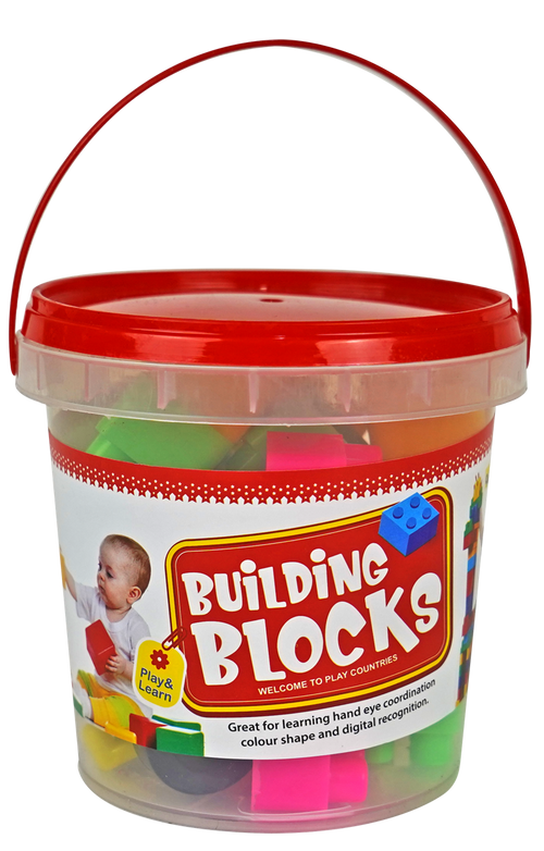 Building Block Bucket (Small) – Creative Construction Toy Set for Kids